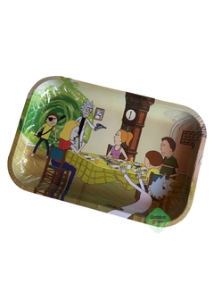 Bandeja metal armar Rick and Morty mediana 28,5x19cm