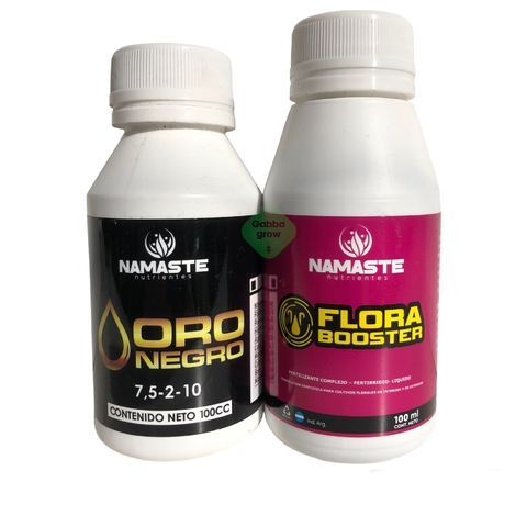 Combo NAMASTE Oro Negro Flora Booster Crecimiento y Floración
