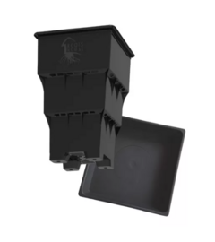 ROOTS HOUSE Combo Maceta 10 Litros + Plato Negro