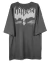 Camiseta modelagem ampla com estampa na frente e costas