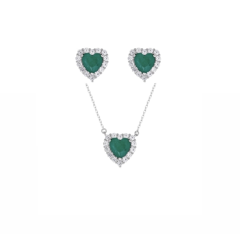 Conjunto Coração - Esmeralda Fusion