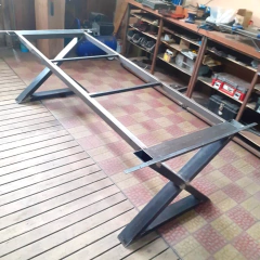 Mesas con pata de Caño en forma de X con base - comprar online
