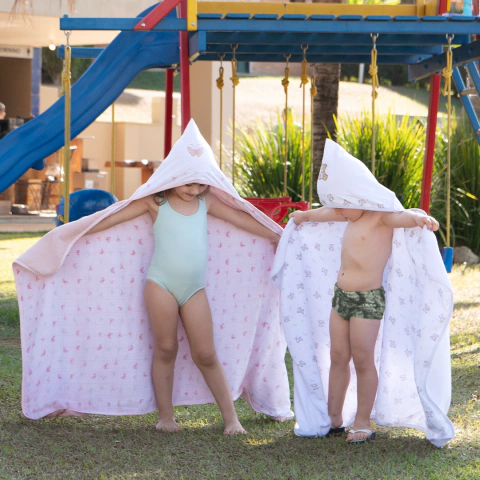 TOALHÃO DE BANHO FELPUDA PAPI BABY FORRADO C/CAPUZ BORD 1,10m x 80cm - comprar online