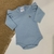 BODY LONGO MANGA FRUFRU SUEDINE AZUL BEBÊ