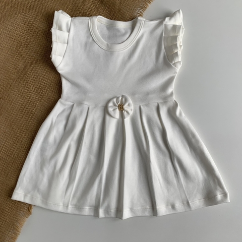 VESTIDO SUEDINE OFF WHITE COM LAÇO