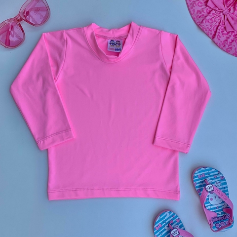 CAMISETA MANGA LONGA PRAIA/ PISCINA UV 50+ ROSA