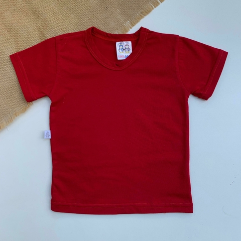 CAMISETA BÁSIC VERMELHO COTTON INFANTIL