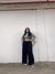 Calça Pantalona Riaj Moletinho preto na internet