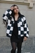 Jaqueta 90’s upcycling black and white Courino com Carneirinho - comprar online