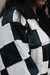 Jaqueta 90’s upcycling black and white Courino com Carneirinho - loja online