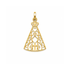 Pingente Nossa Senhora Aparecida em Ouro Amarelo 18k
