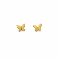 Brinco Borboleta Pequeno em Ouro Amarelo 18k