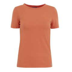 T-SHIRT GOLA CARECA ALGODÃO EGÍPCIO - LARANJA PAPAIA - Slou