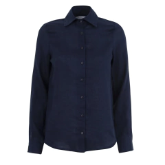 CAMISA 100% LINHO - AZUL MARINHO - loja online