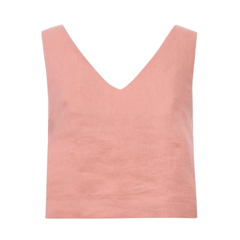 Regata 100% Linho - Rosa Goiaba