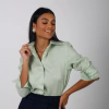 CAMISA 100% LINHO - VERDE CREME DE PISTACHE