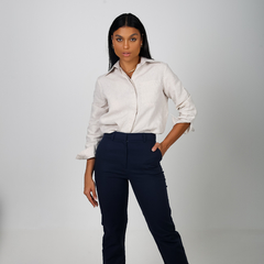 CAMISA AMPLA 100% LINHO – NATURAL - comprar online