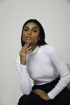 Imagem do GOLA TURTLENECK MANGA LONGA EM RIBANA DE ALGODÃO - BRANCO