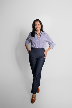 Calça Jeans Ziper Lateral