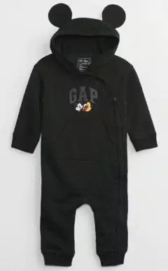 MACACÃO MOLETOM BABY MICKEY PRETO - GAP