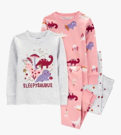 Pijama Dinossauro Rosa 4 PÇS - CARTER´S - comprar online