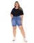 Bermuda Jeans Feminina Meia Coxa Plus Size Shyro's