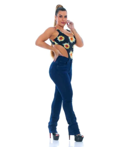 Calca Jeans Feminina Corte Reto - 36800 na internet