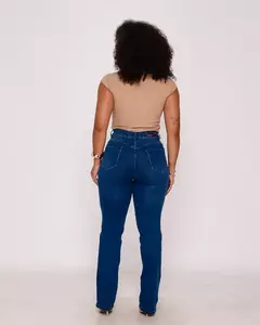 Calça Jeans Escura Reta Feminina - 39026 - loja online