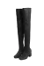 Botas Bucaneras Taco Glitter Elastizada Caña Alta Lurex MARTINA - negro