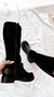 Botas Bucaneras bajas Cuero Vegano-Gamuza LAURA negro. en internet
