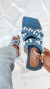Sandalias chatitas jean y perlas Pame