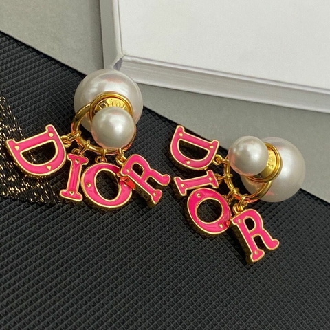 Brinco Dio Rosa Esmaltado
