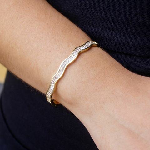 Bracelete Cristal Curvas