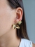 Imagem do Brinco folhas dourado