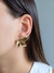 Brinco folhas dourado - Formidável Joias