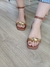 Rasteira Marrom com Dourado Luxo - comprar online