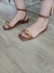 Rasteira Marrom com Dourado Luxo