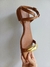 Rasteira Marrom com Dourado Luxo - loja online