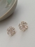 Brinco Flor Cravejada Banhado a Ouro 18K - Formidável Joias