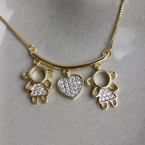 Cordão de filhos banho no Ouro18k - comprar online