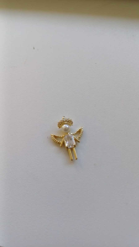 Pingente anjo banhado a ouro 18k