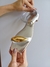 Rasteira luxo prata com dourado na internet