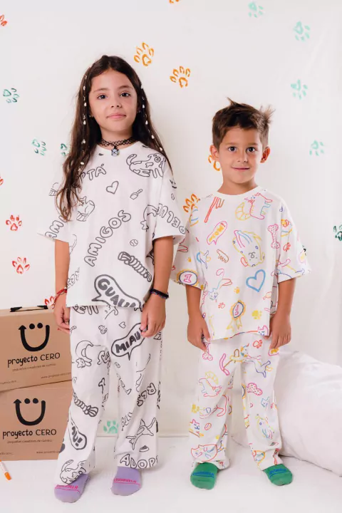 Kit de arte - Pijama Amigos m/c