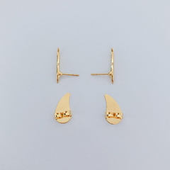 Brinco Earcuff Ondulado Banho de Ouro 18k - comprar online