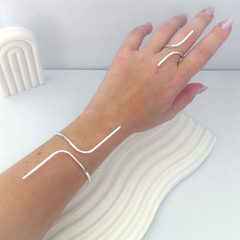 Bracelete Tips Banho de Prata - Elephann Acessórios