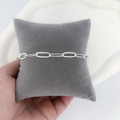 Pulseira Elos Longos Banho de Prata - comprar online