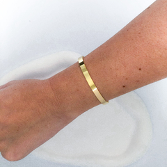 Bracelete Liso Banho de Ouro 18k