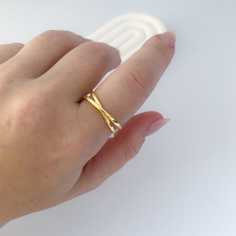 Anel Infinity Banho de Ouro 18k