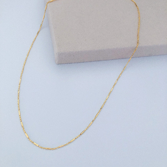 Colar Longo Palito e Bolinhas Banho de Ouro 18k na internet