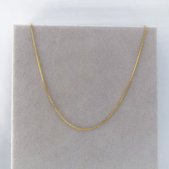 Colar Corrente Veneziana 45 cm Banho de Ouro 18k - comprar online